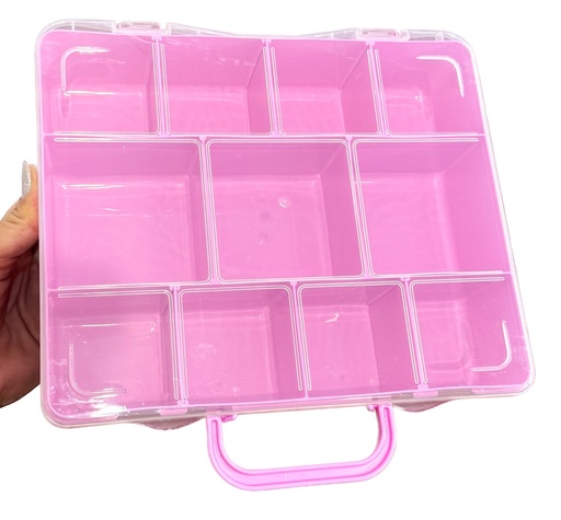 [07635] Maletín organizador 11 divisiones fucsia