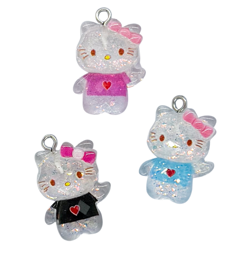 [12349] Dije c/pitón glitter Kitty x 1un 