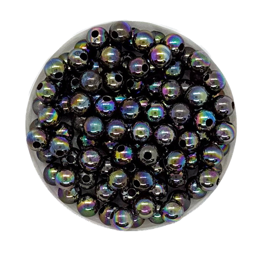 [10267] Perla plástica nacarada AB 6mm negra x 10gr 