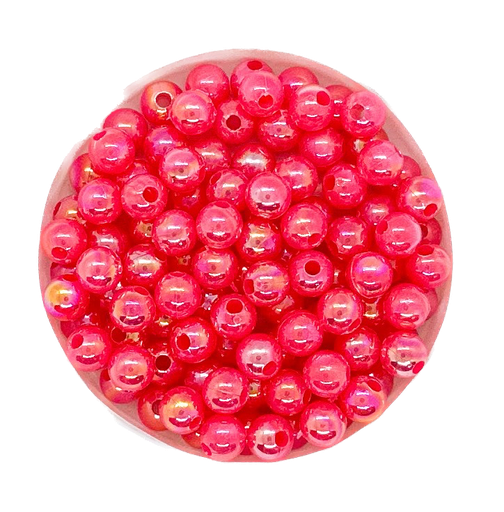 [10267] Perla plástica nacarada AB 6mm fucsia x 10gr