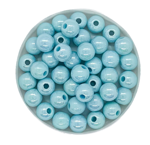 [10267] Perla plástica nacarada AB 8mm celeste x 10gr   