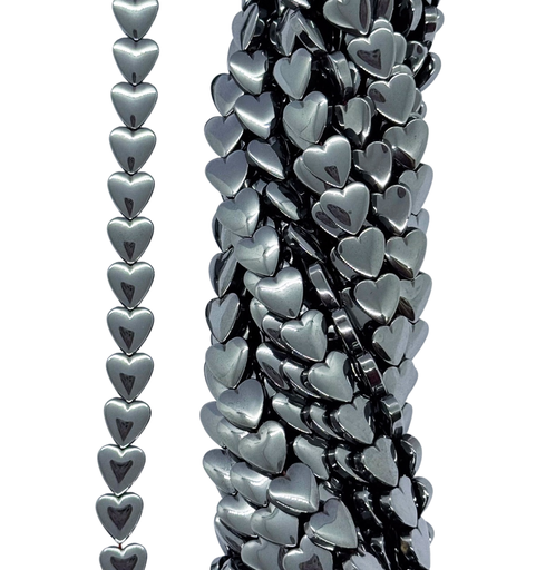 [10011] Hematites corazón 8x8mm x tira #16