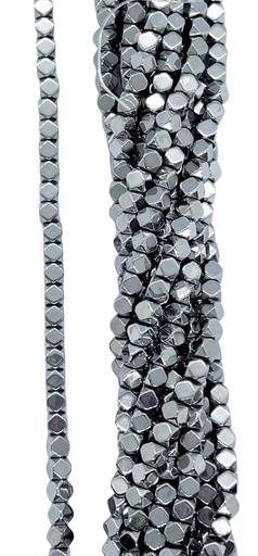 [10011] Hematites cubo 4x4mm color #001 x tira 