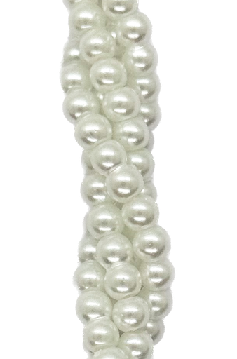 [11230] Perla vidrio perlada 3mm blanco x tira   