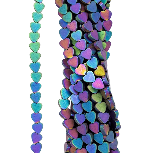 [10011] Hematites corazón 6mm color #009 x tira