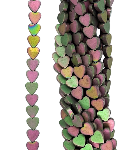 [10011] Hematites corazón 6mm color #008 x tira 