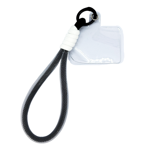 [10090] Strap/Llavero tira celular 15cm negro x 1 un. 