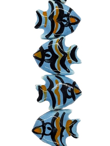 [10171] Cuenta cerámica pez celeste x 2 un.  