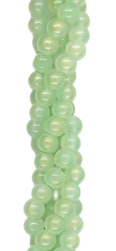 [10137] Vidrio bicolor bolita 6mm aqua x tira  