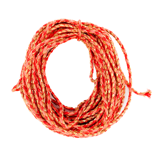 [11433] Cordón trenzado algodón c/lurex #012 x 5mt.  