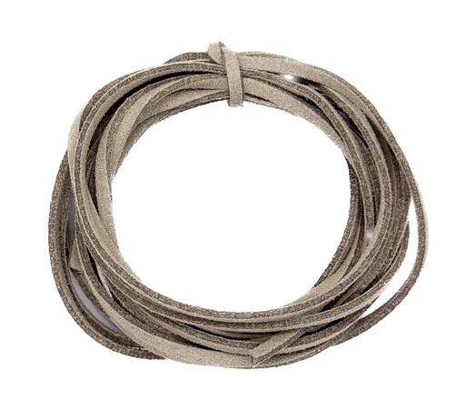 Cordón gamuza 3mm gris claro