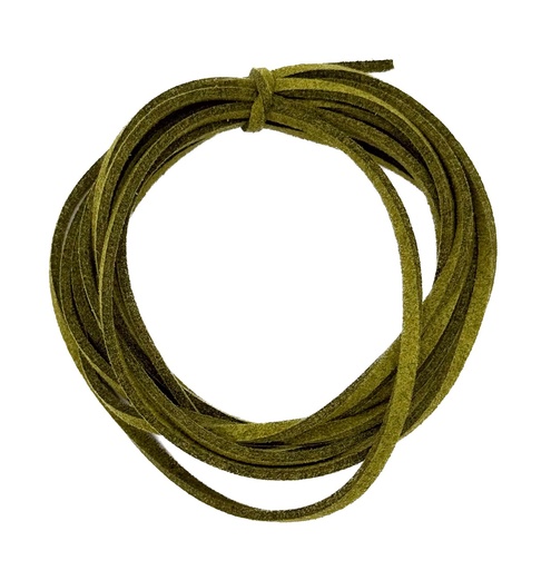 Cordón gamuza 3mm verde musgo