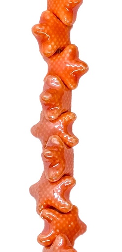 [10264] Cerámica 12 mm estrella mar naranja x 10un