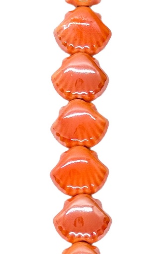 [10264] Cerámica 12 mm almeja naranja x 10un