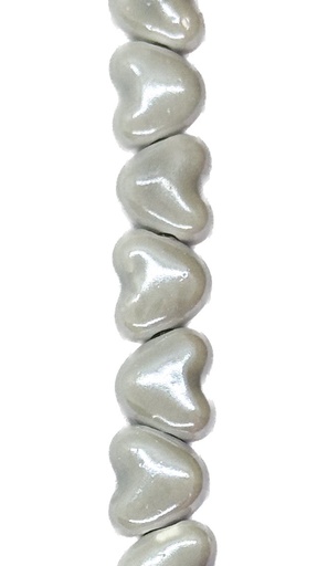 [10265] Cerámica 10mm corazón gris x 10un 