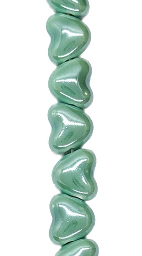 [10265] Cerámica 10mm corazón aqua x 10un