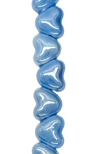 [10265] Cerámica 10mm corazón celeste