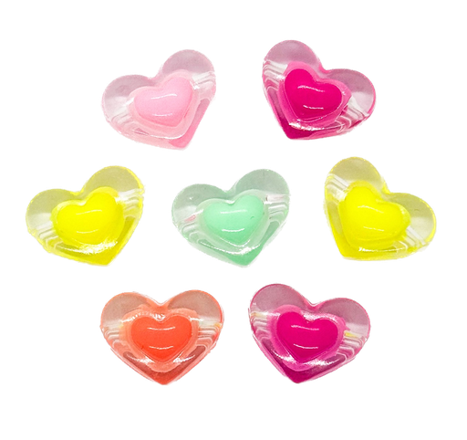 [12053] Corazón inyectado #1 pastel colores surtidos x 10gr. 