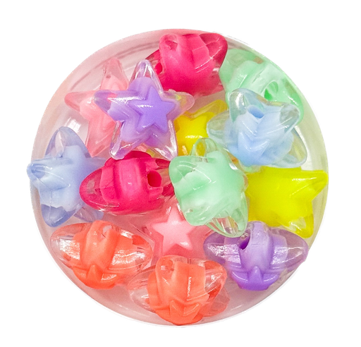 [12053] Estrella inyectada pastel colores surtidos x 10gr.  