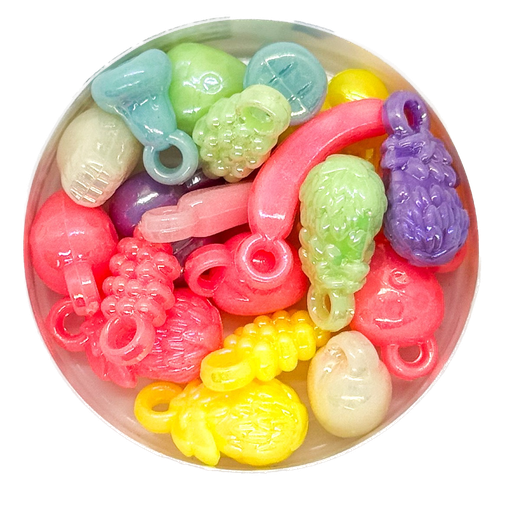 [10280]  Plástico infantil pastel brillo frutas x 10gr. 