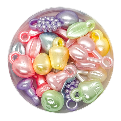 [10308]  Plástico infantil pastel perlado frutas x 10gr.   