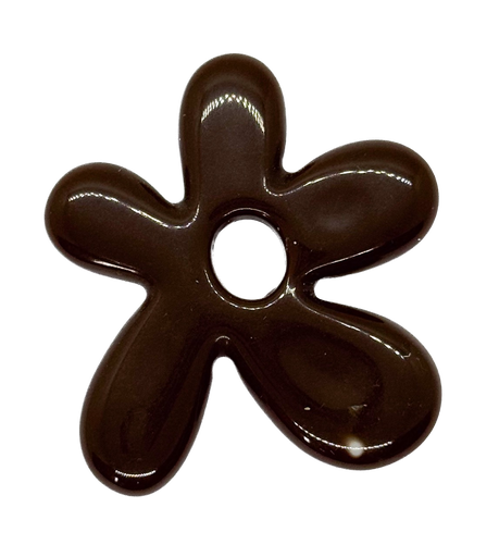 [10228] Flor resina (mod 2) marrón x 1un  