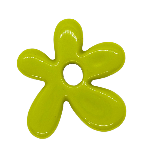 [10228] Flor resina (mod 2) verde x 1un  