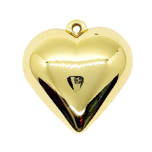 [10410] CCB dije corazón liso dorada x 1un 