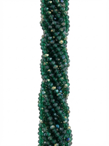 [10642] Cristal de roca 6mm verde osc. transp. tornasol (GC)