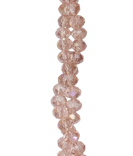 [10643] Cristal de roca 8mm rosa transparente tornasol 