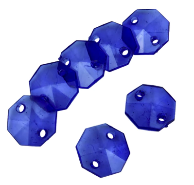 [10507] Cairel acrílico transp. 388 octógono azul #22 15mm x 10gr.   