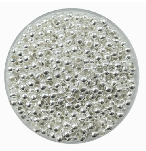 Bolitas metálicas plata 4mm 