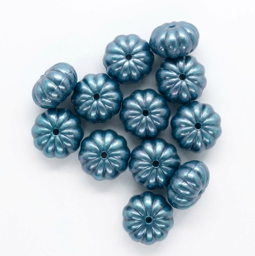 [10652] Cuenta acrílico zapallo azul perlado x 20grs. 