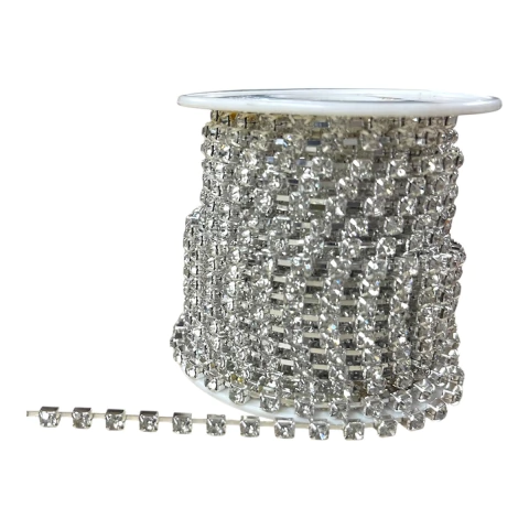 [11448] Strass cristal SS28 base plata #cristal x 10Y 