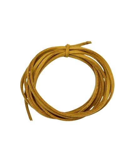 Cordón gamuza 3mm mostaza