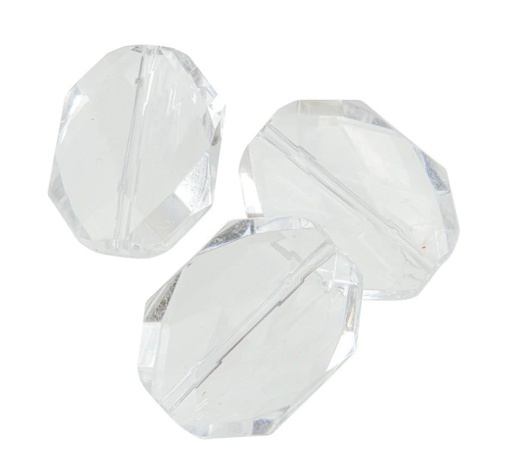 [10426] Cairel acrílico transp. octógono pasante x 20gr    