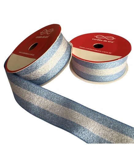 [77962] Cinta Bandera Argentina c/brillo 25mm x 10mt