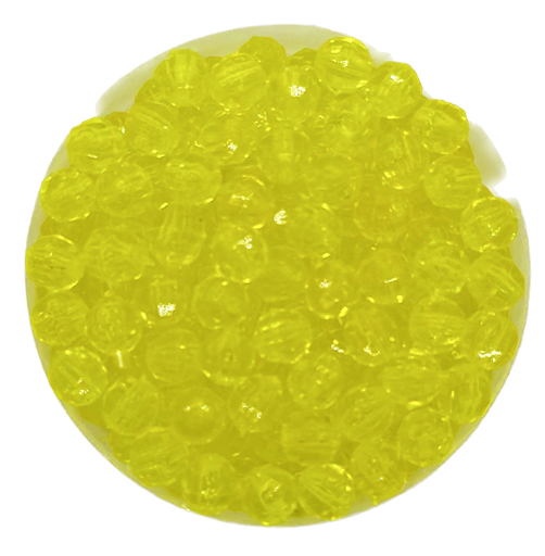 [10297] Bolita acrílica facetada amarillo 6mm x 500gr