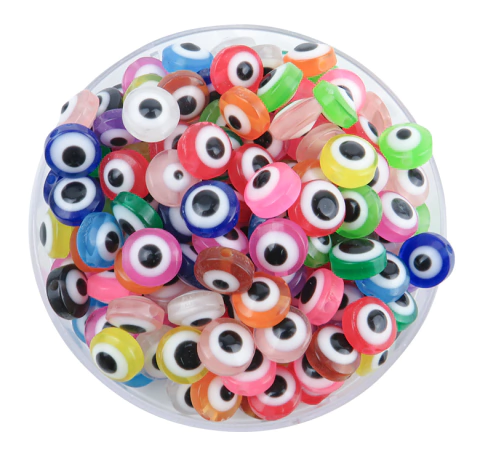 [11217] Ojos turcos chatos mix colores 6mm x 20u. 