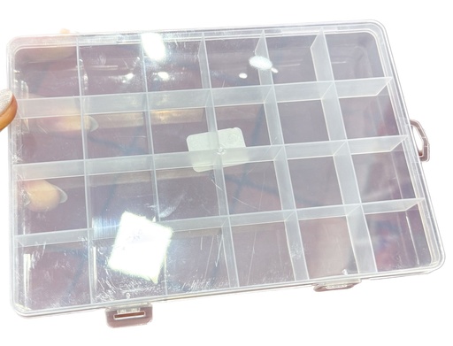 [69092] Cajita organizadora rectangular 19x13x3,5 cm x 24 div  