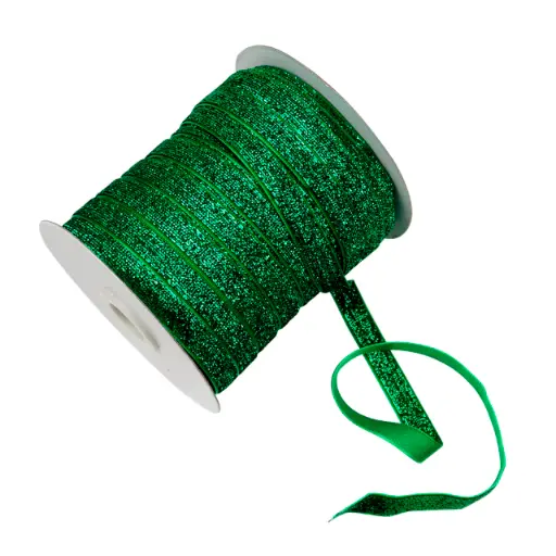Cinta glitter 10mm verde
