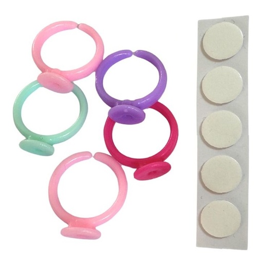 [11577] Set base anillitos con pegatina x 5un  