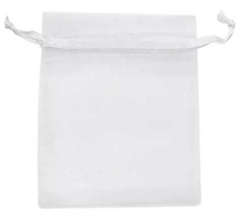 [10320] Bolsita de organza 10x15cm blanca x 10un