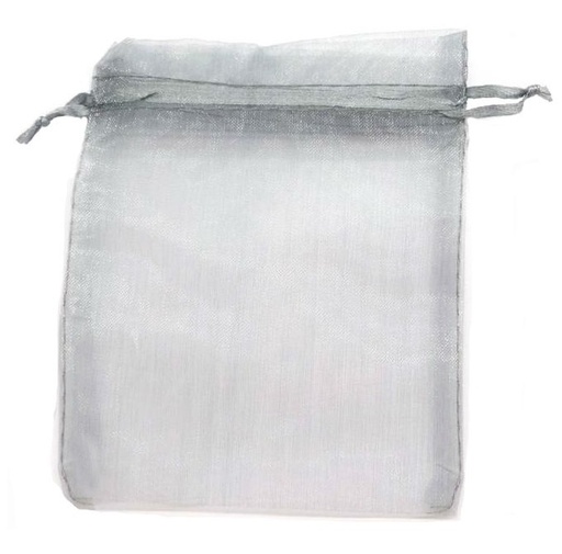 [10320] Bolsita de organza 10x15cm gris x 100un  