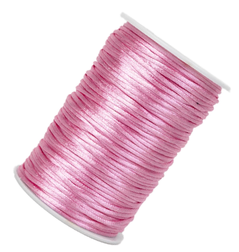Cordón de seda rosa 2mm  