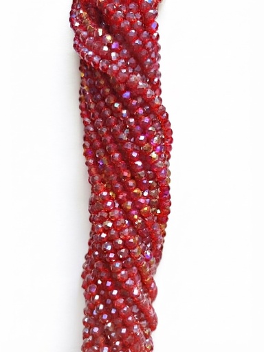 [10642] Cristal de roca 6mm rojo transp. tornasol (GF) 