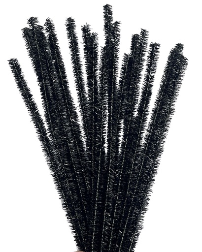 [11039] Limpia pipa lurex negro x 100 un.   