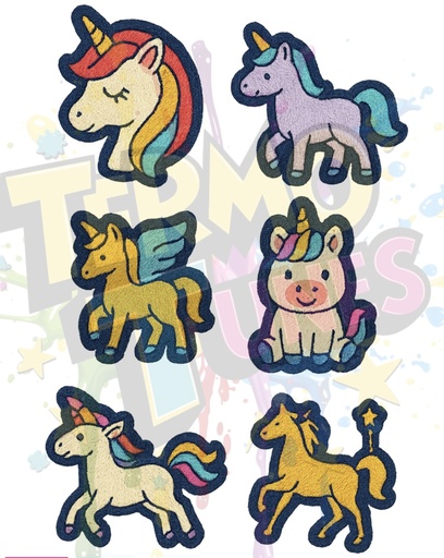 [10456] Transfer DTF simil bordado unicornio x 1 hoja