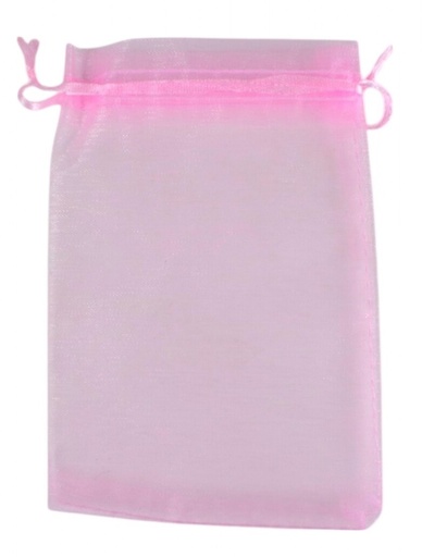 [10320] Bolsita de organza 13x19cm rosa x 10un