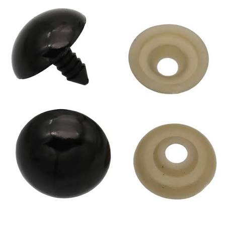 [12145] Ojos plásticos con tarugo y seguridad 20mm x 10un